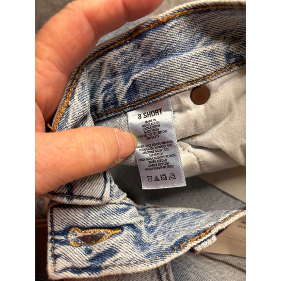 Aeropostale High Rise Baggy Distressed Jeans Light Wash Non Stretch 8S 4000 - Picture 9 of 15